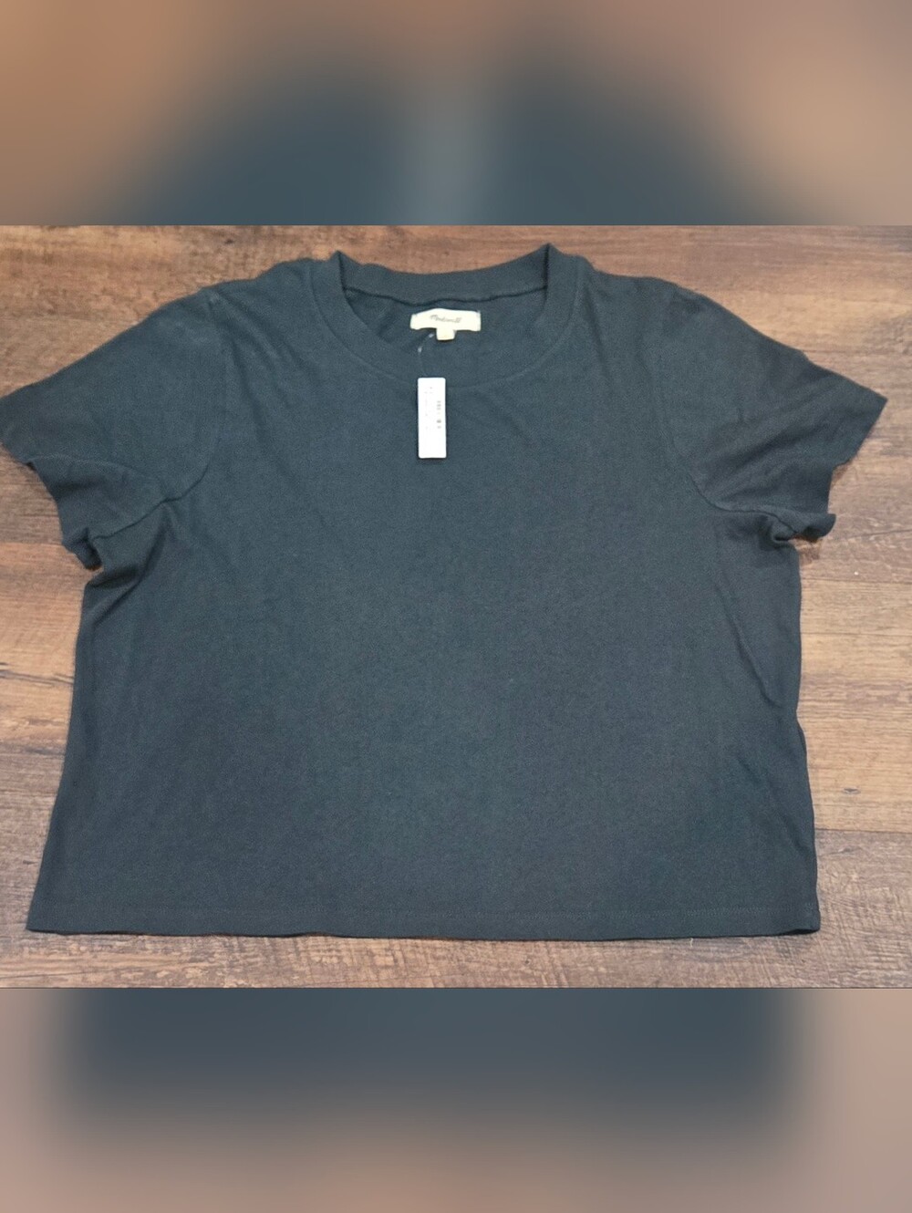Madewell Women's Grey Crew Neck Tee 100% Cotton Minimalist